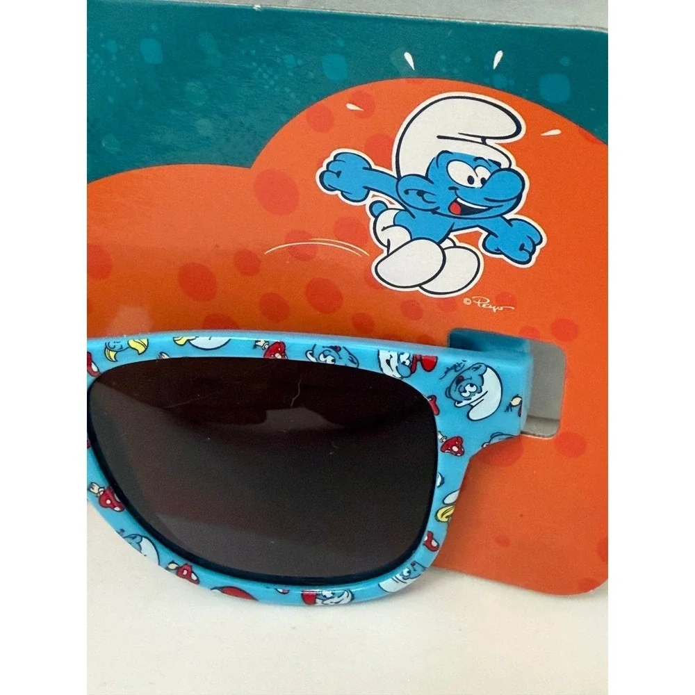 The Smurfs Sunglasses Blue Character Print Kids Wayfarer Style Peyo New